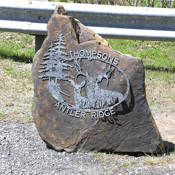 YMskins Personalized Welcome Sign with King & Queen of the Forest Wall Art
