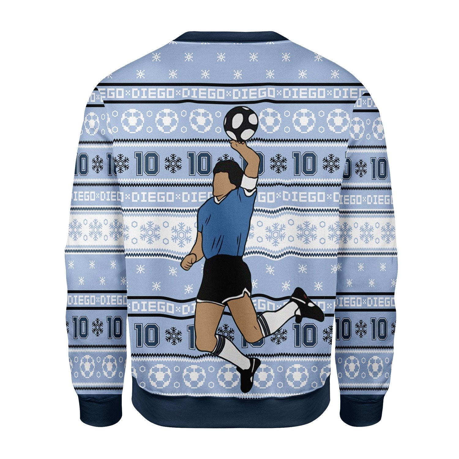 YMskins Christmas Sweater Number 10 Football Player 3D Apparel