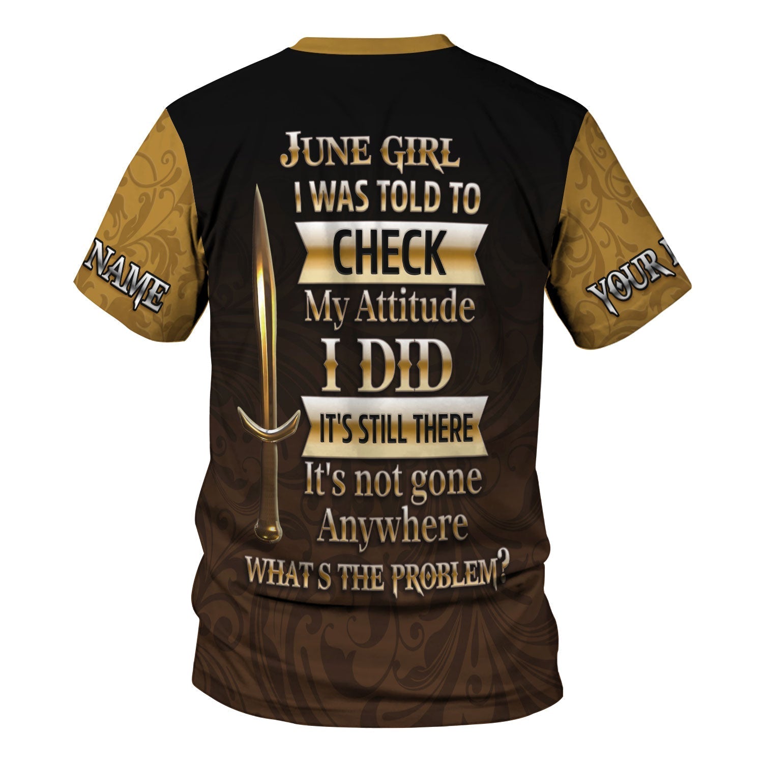 YMskins Personalized T-Shirt I'm A June Girl All Over Printed