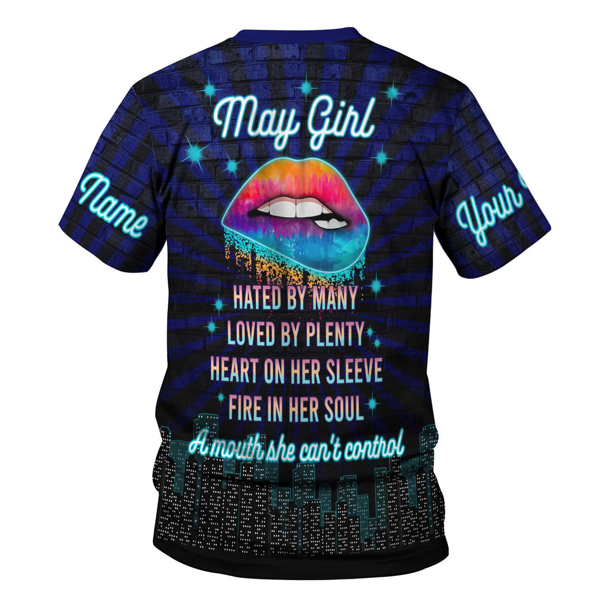 YMskins Personalized T-Shirt May Girl All Over Printed