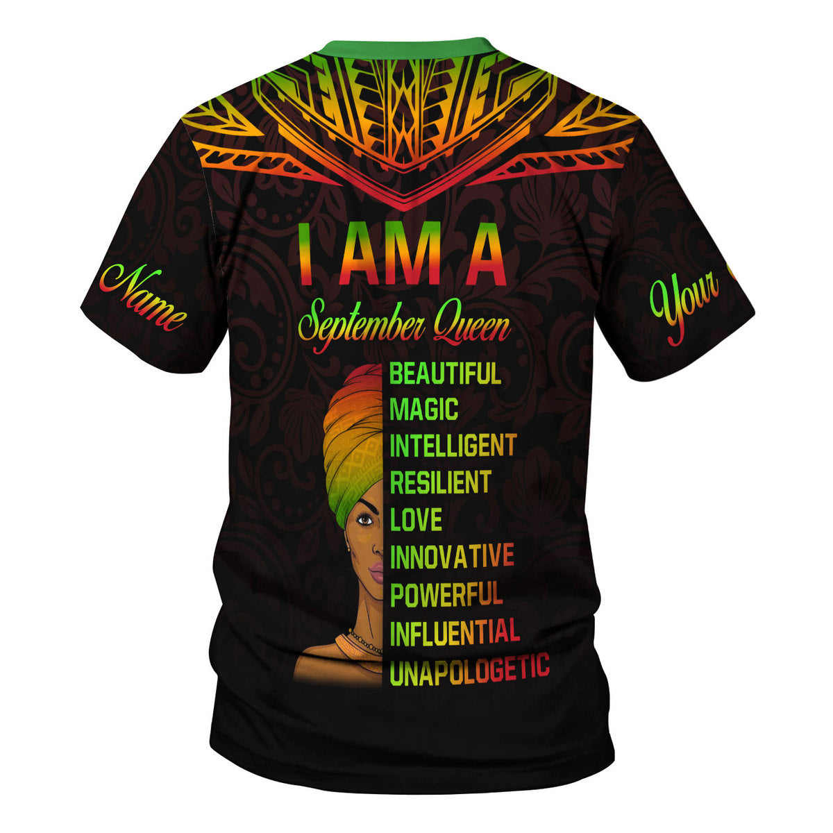 YMskins Personalized T-shirt September Queen All Over Printed