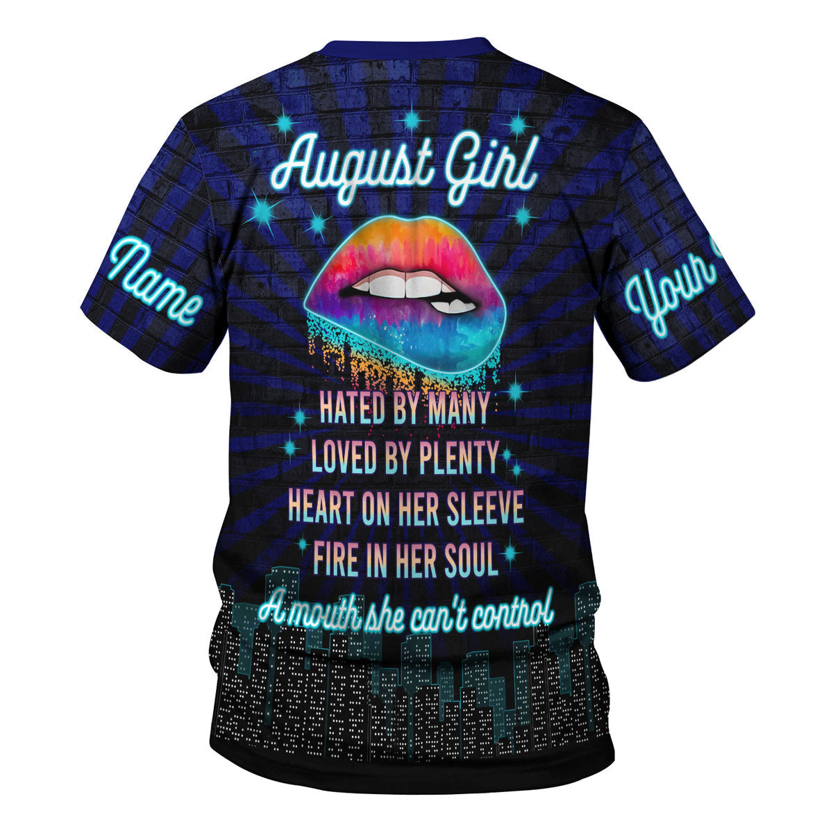 YMskins Personalized Tops August Girl All Over Printed