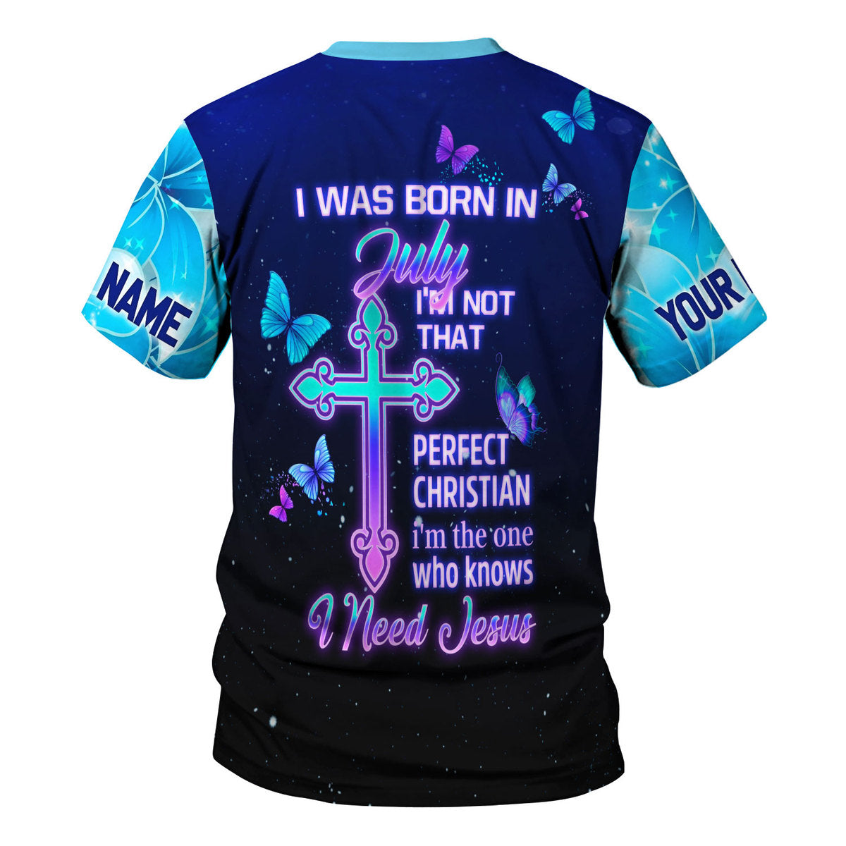 YMskins Personalized T-Shirt July Girl All Over Printed