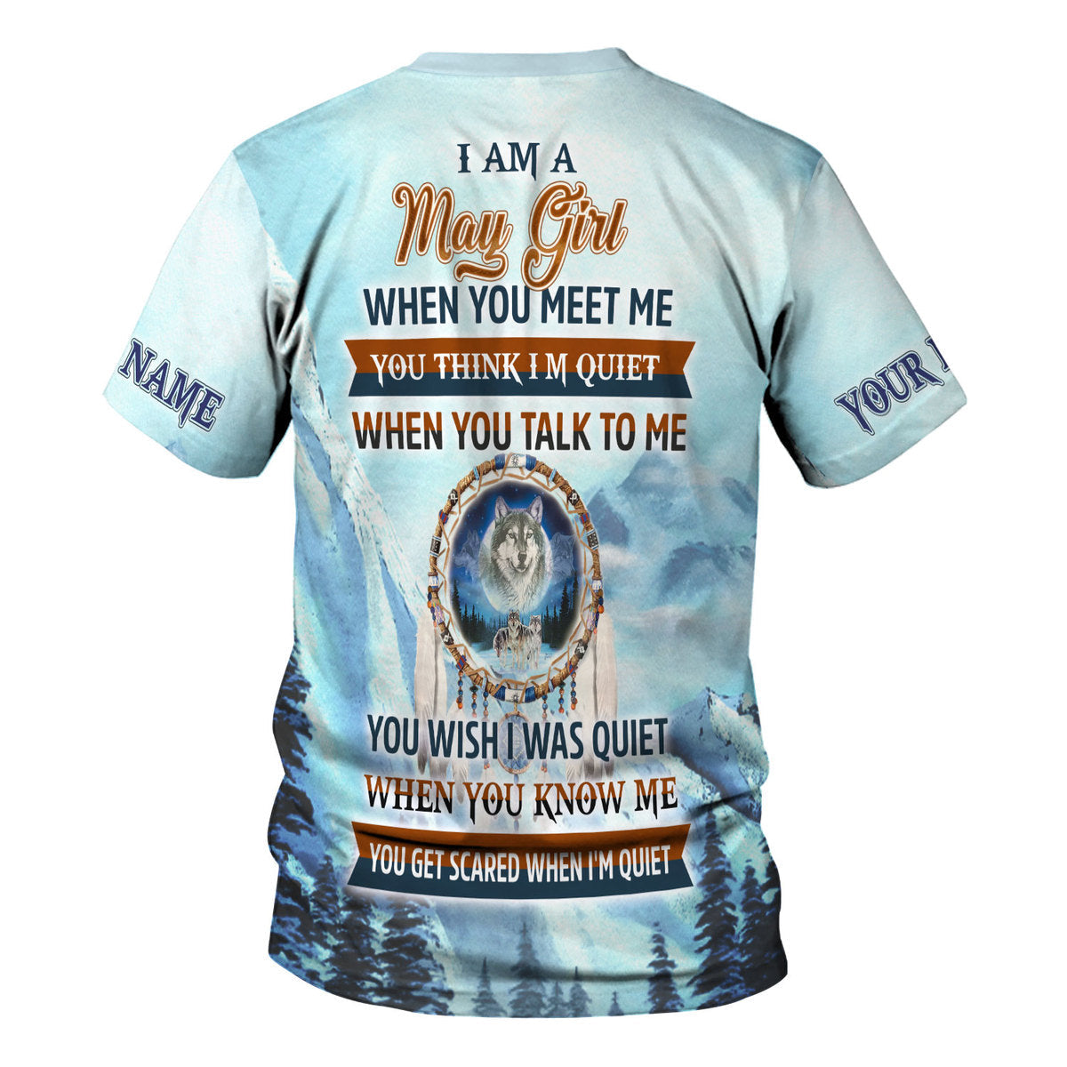 YMskins Personalized Tops I Am A May Girl All Over Printed