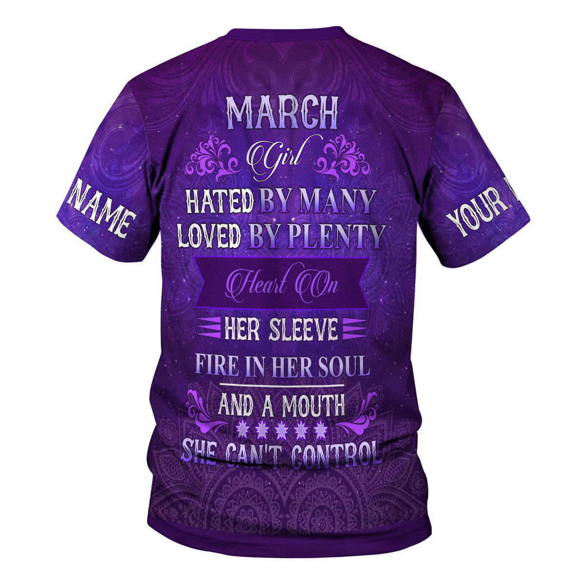 YMskins Personalized T-Shirt March Girl All Over Printed