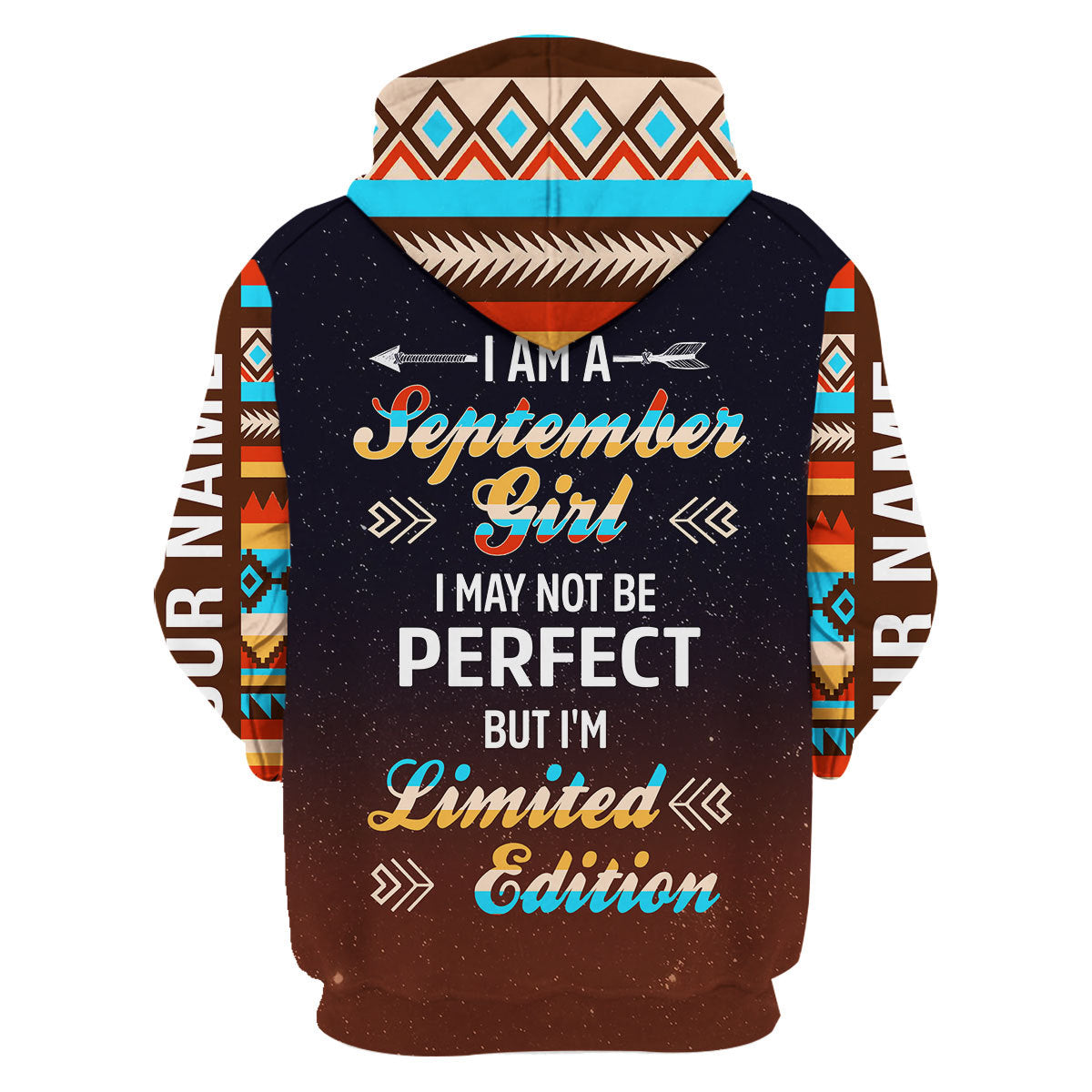 YMskins Personalized Hoodie September Girl All Over Printed