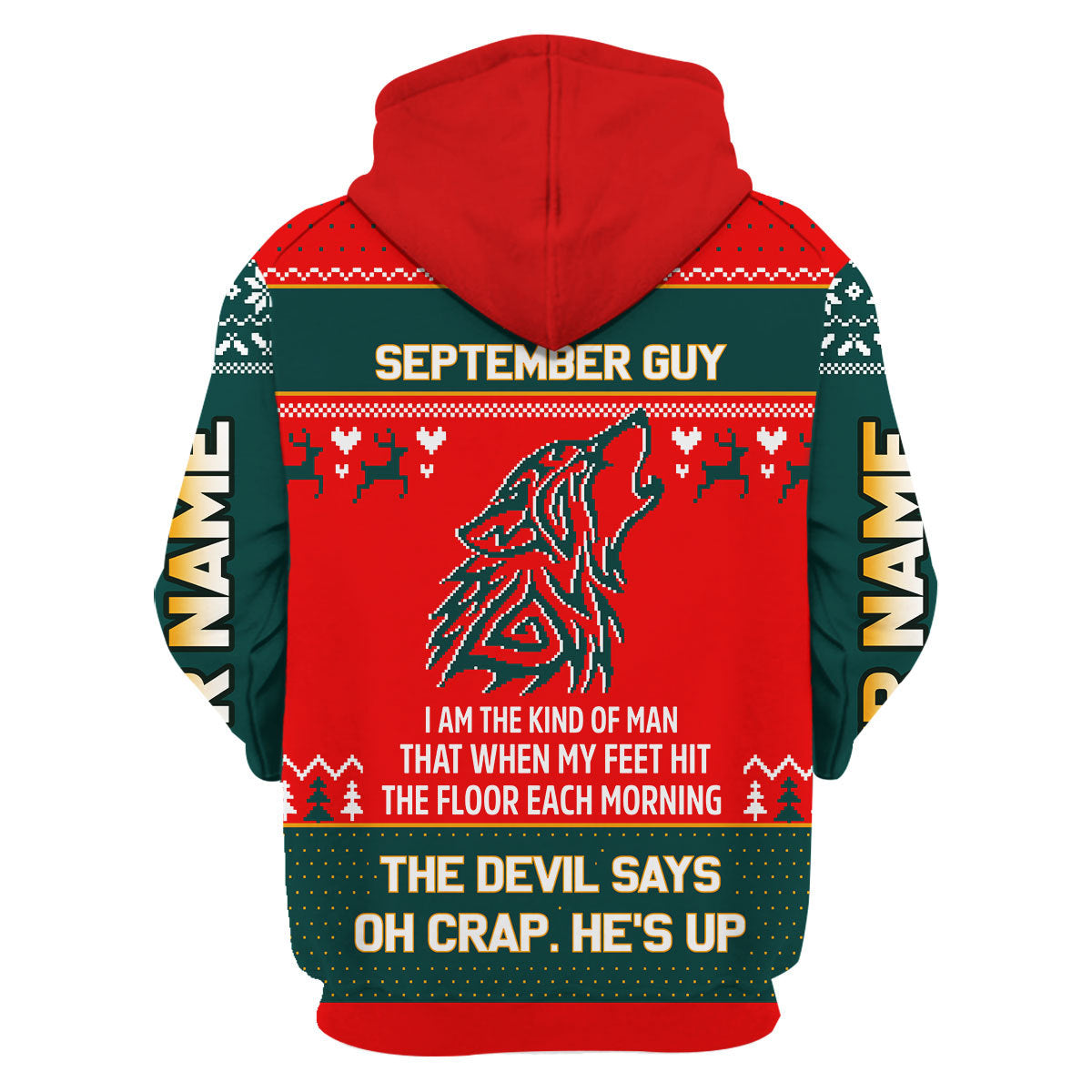 YMskins Personalized Hoodie September Guy All Over Printed