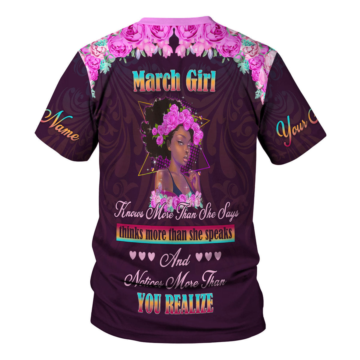 YMskins Personalized T-Shirt March Girl All Over Printed