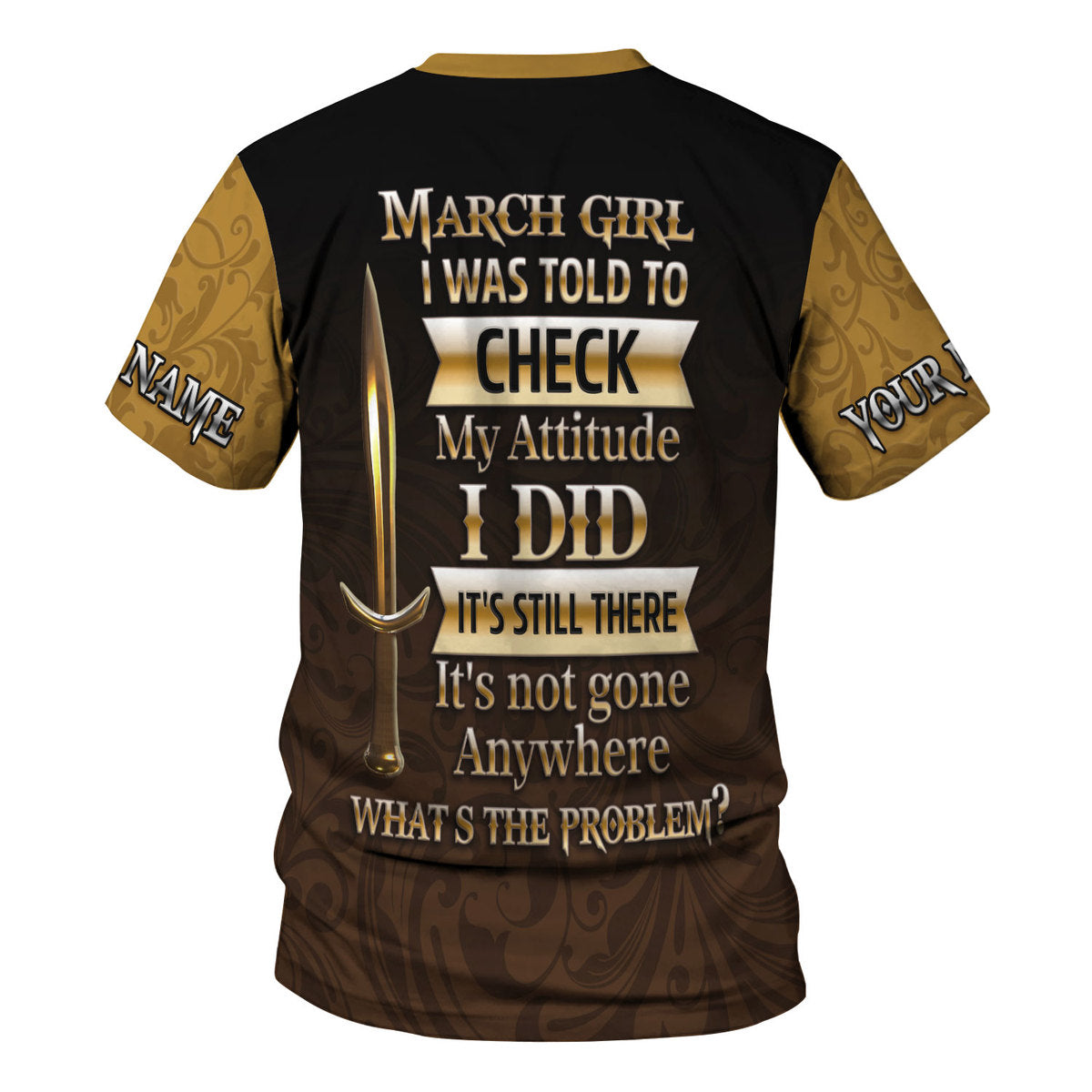YMskins Personalized Tops I'm A March Girl All Over Printed