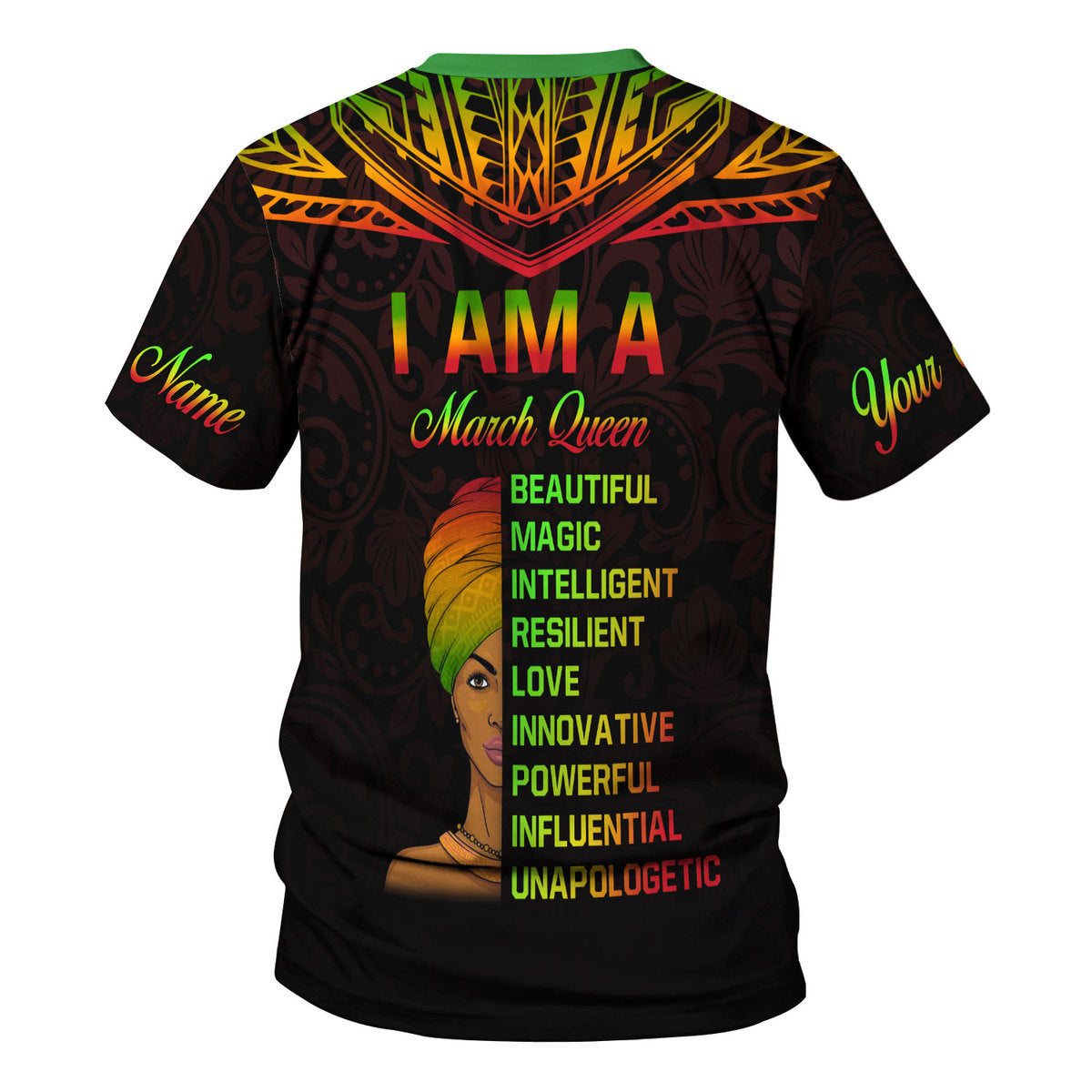 YMskins Personalized T-Shirt March Queen All Over Printed