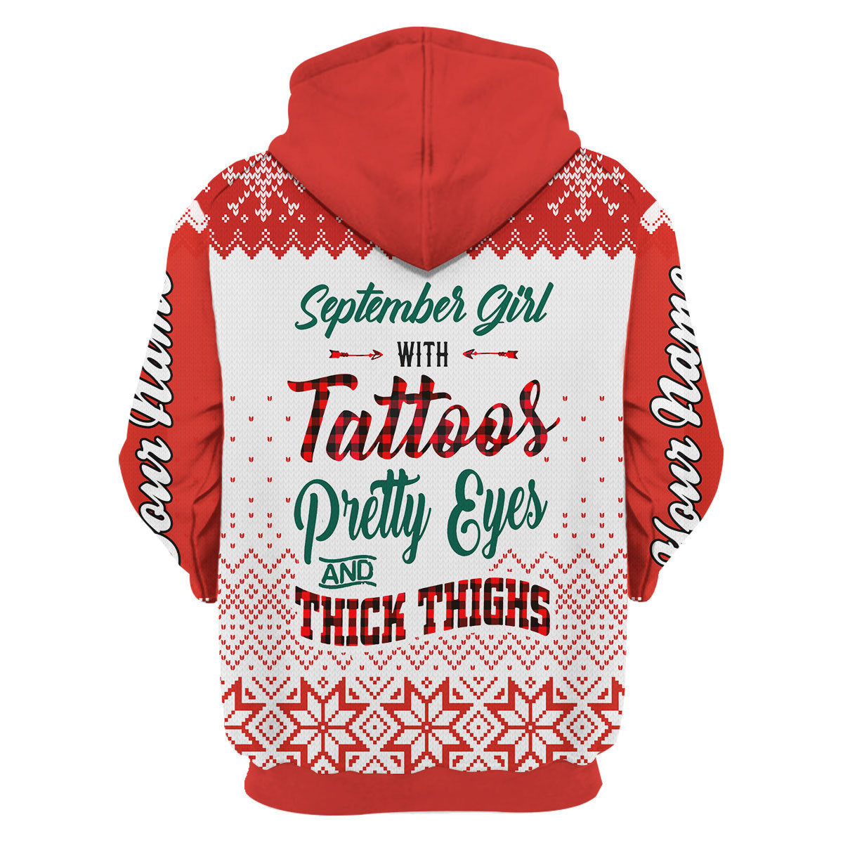 YMskins Personalized Hoodie September Girl All Over Printed