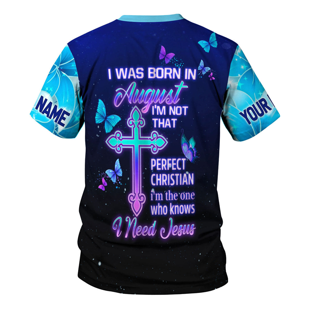 YMskins Personalized T-Shirt August Girl All Over Printed