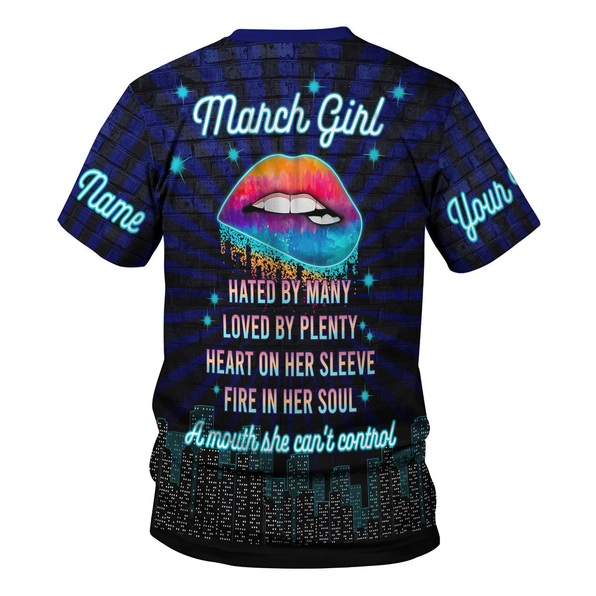 YMskins Personalized T-Shirt March Girl All Over Printed