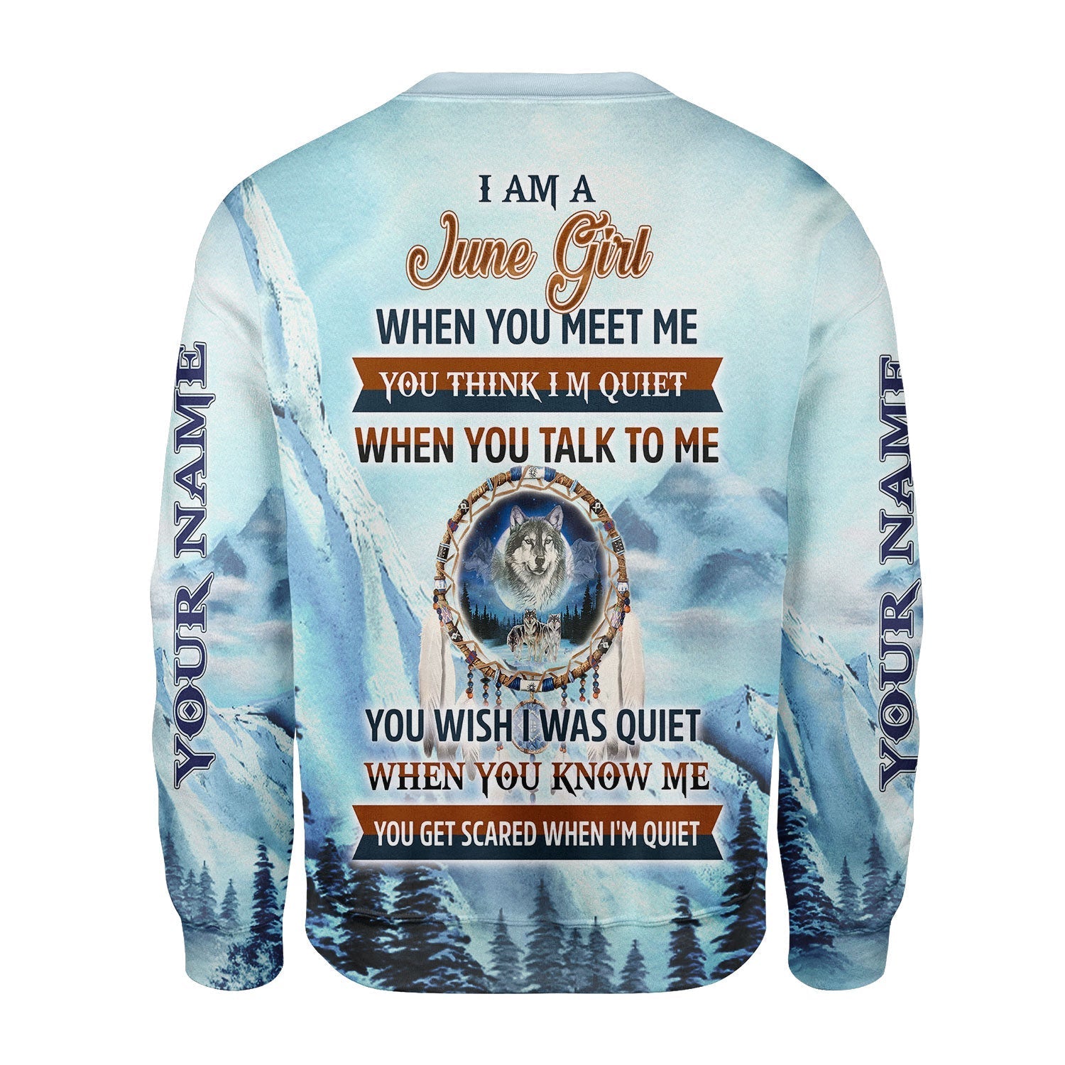 YMskins Personalized Ugly Sweater I Am A June Girl All Over Printed