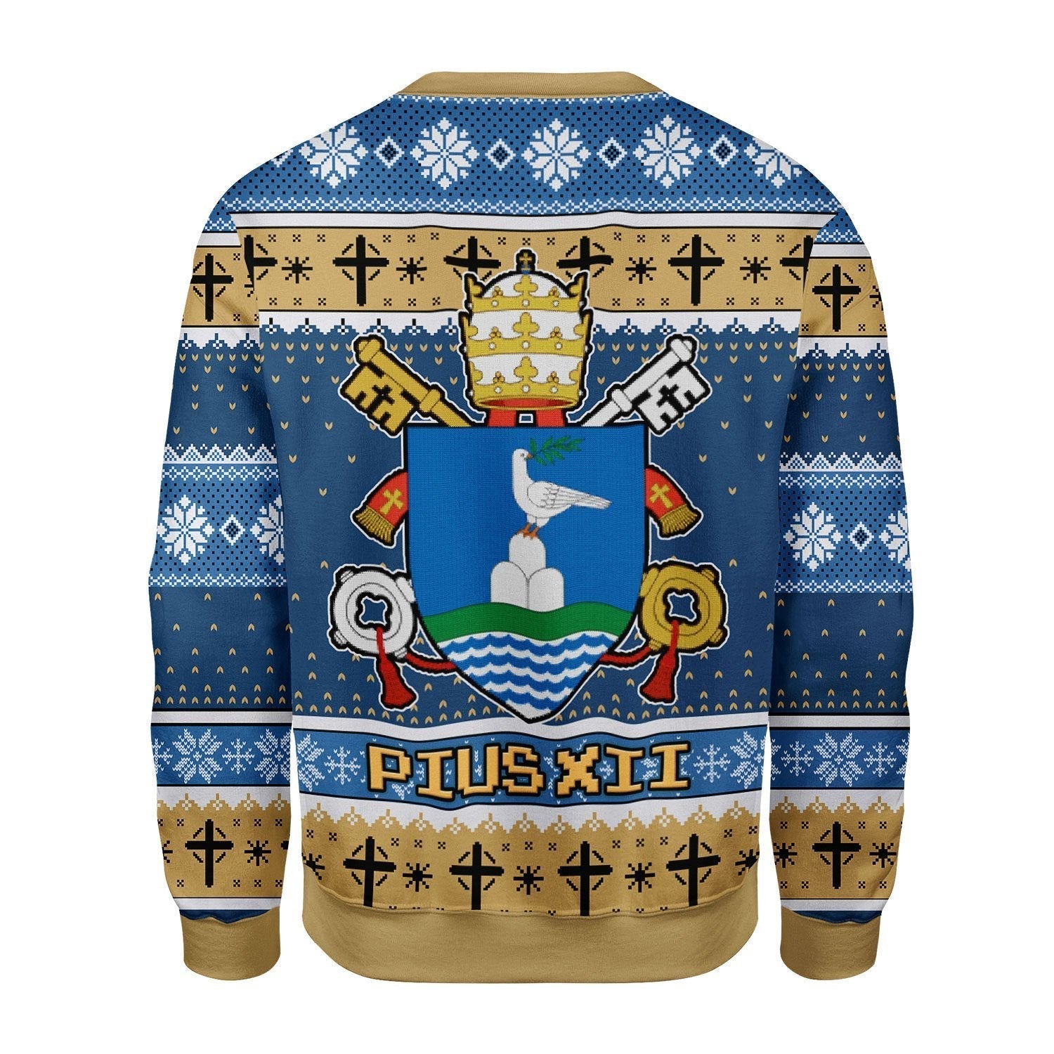 Gearhomies Christmas Unisex Sweater Pius XII Coat Of Arms 3D Apparel