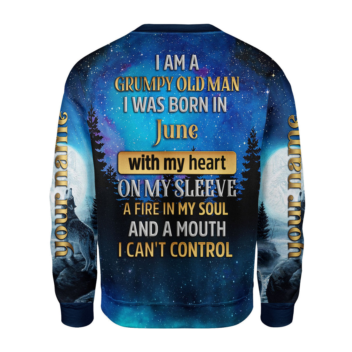 YMskins Personalized Ugly Sweater I Was Born In June All Over Printed