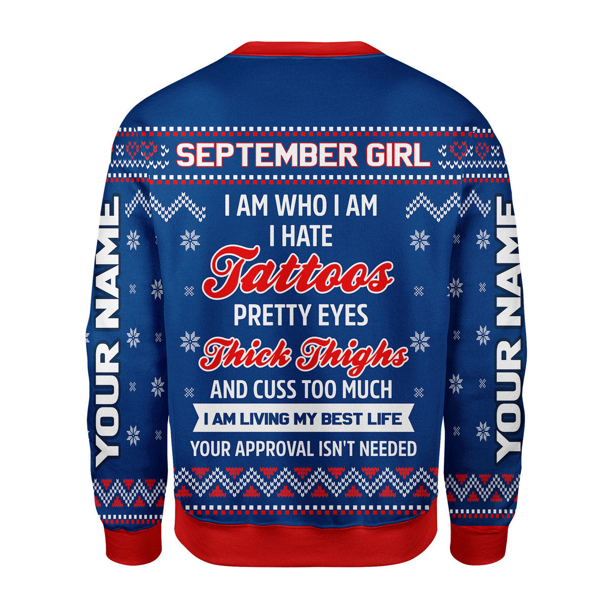 YMskins Personalized Sweatshirt September Girl I Am Who I Am All Over Printed