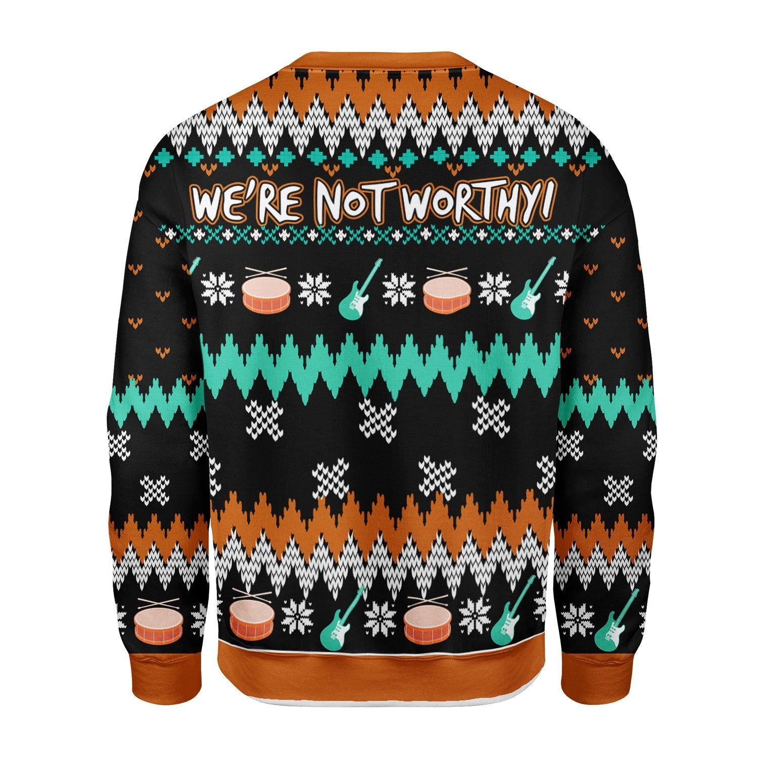 YMskins Christmas Sweater We're Not Worthy 3D Apparel