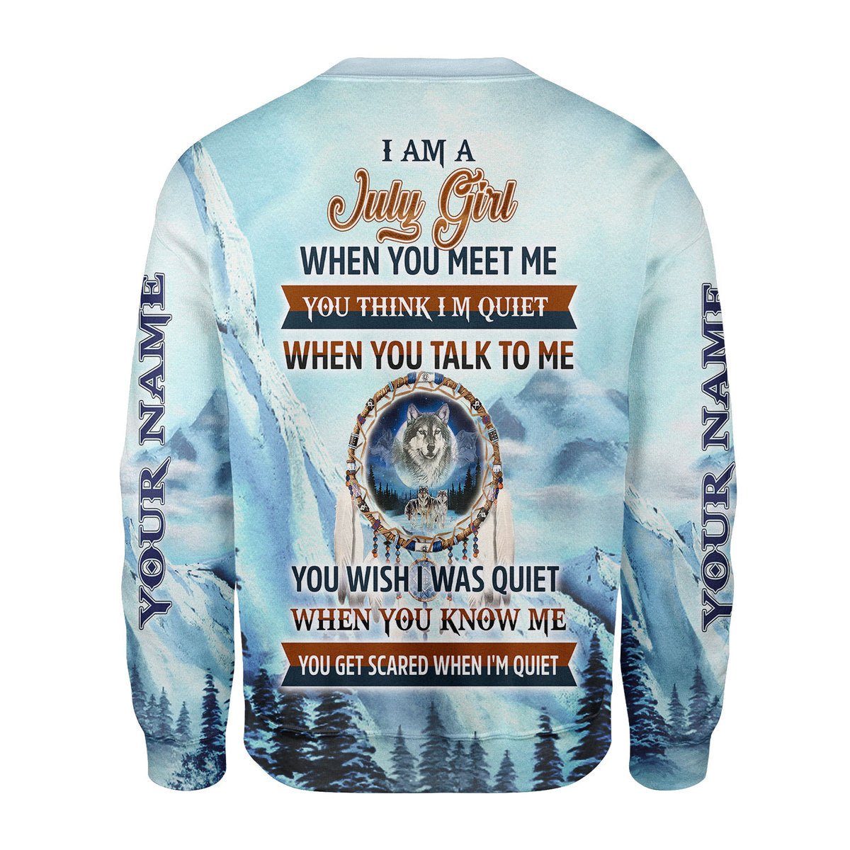 YMskins Personalized Ugly Sweater I Am A July Girl All Over Printed