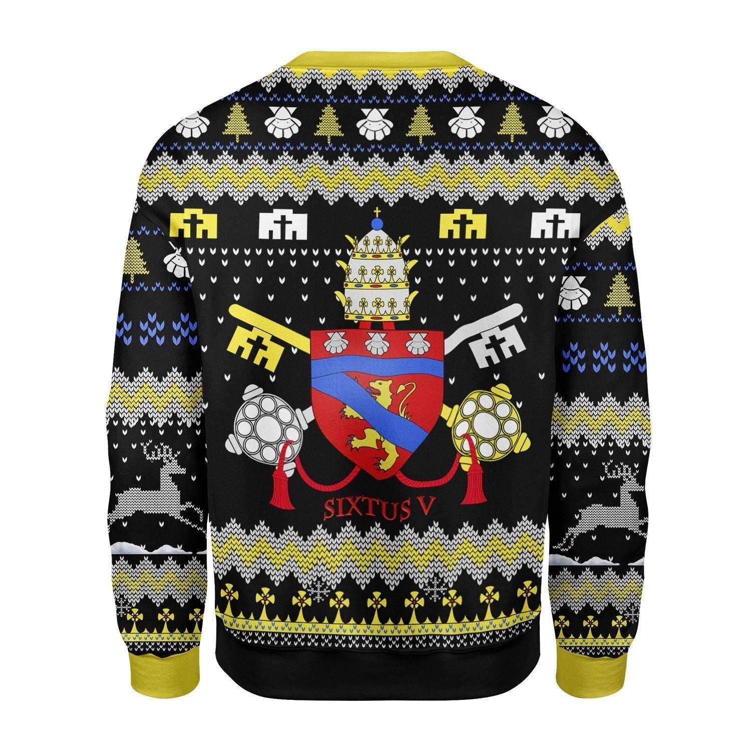 Gearhomies Christmas Unisex Sweater Pope Sixtus V Coat Of Arms 3D Apparel