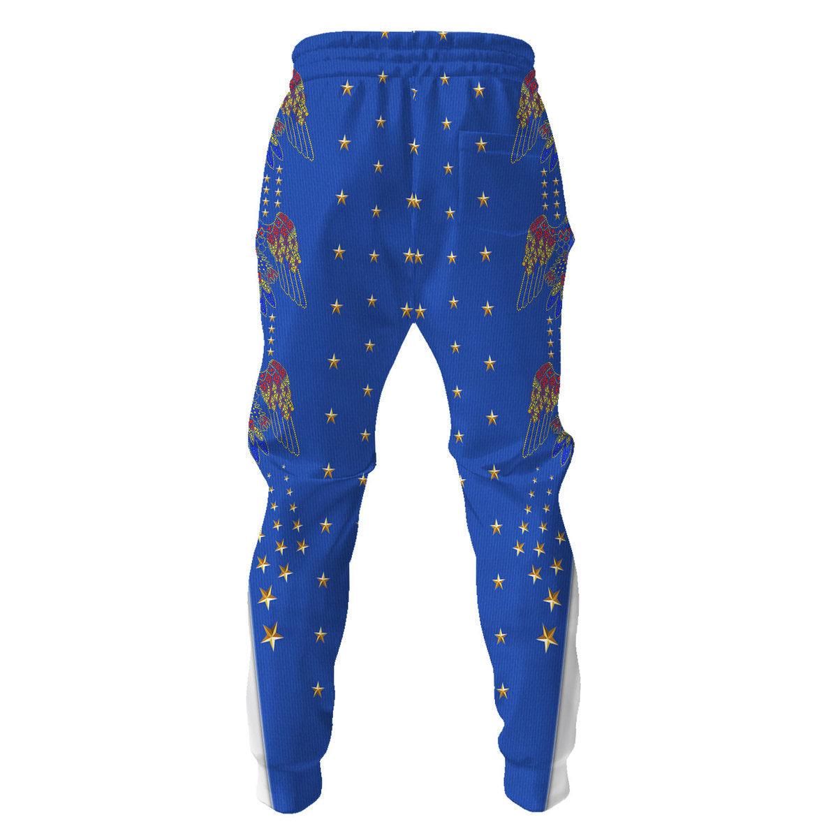Gearhomie Elvis EAGLE Blue Outfit Costume Hoodie Dress Swatpants - Gearhomie.com