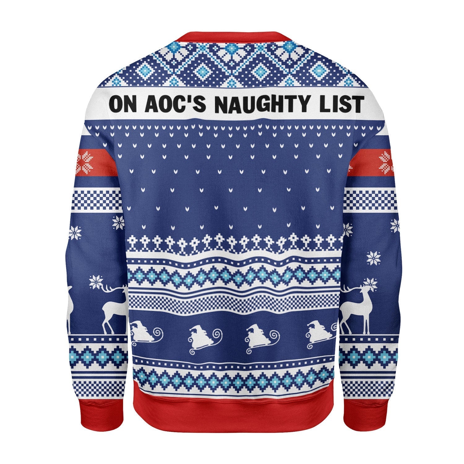 YMskins Christmas Sweater On AOC's Naughty List 3D Apparel
