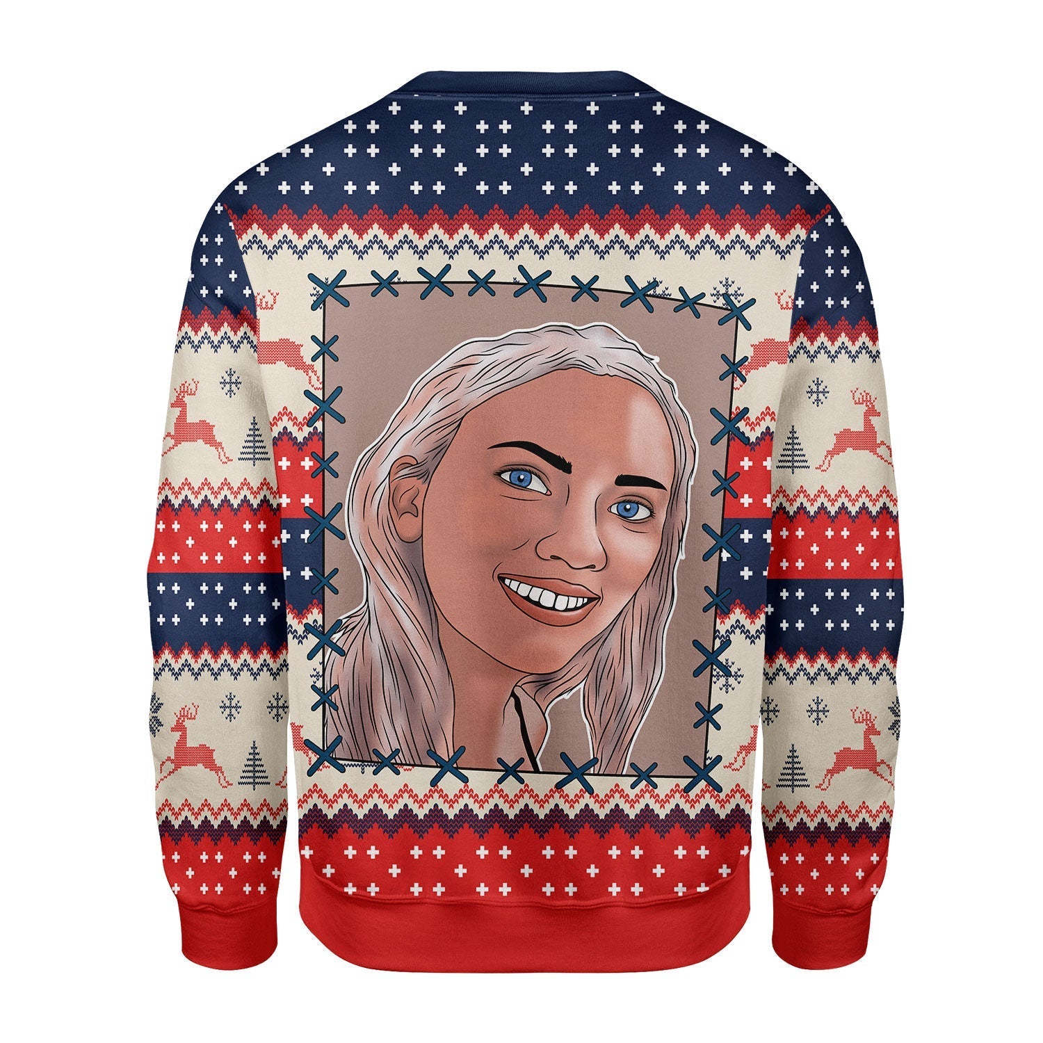 YMskins Christmas Sweater Scarlett Johansson Surprised Meme 3D Apparel
