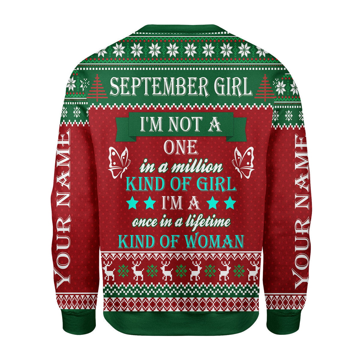 YMskins Personalized Sweatshirt September Girl All Over Printed