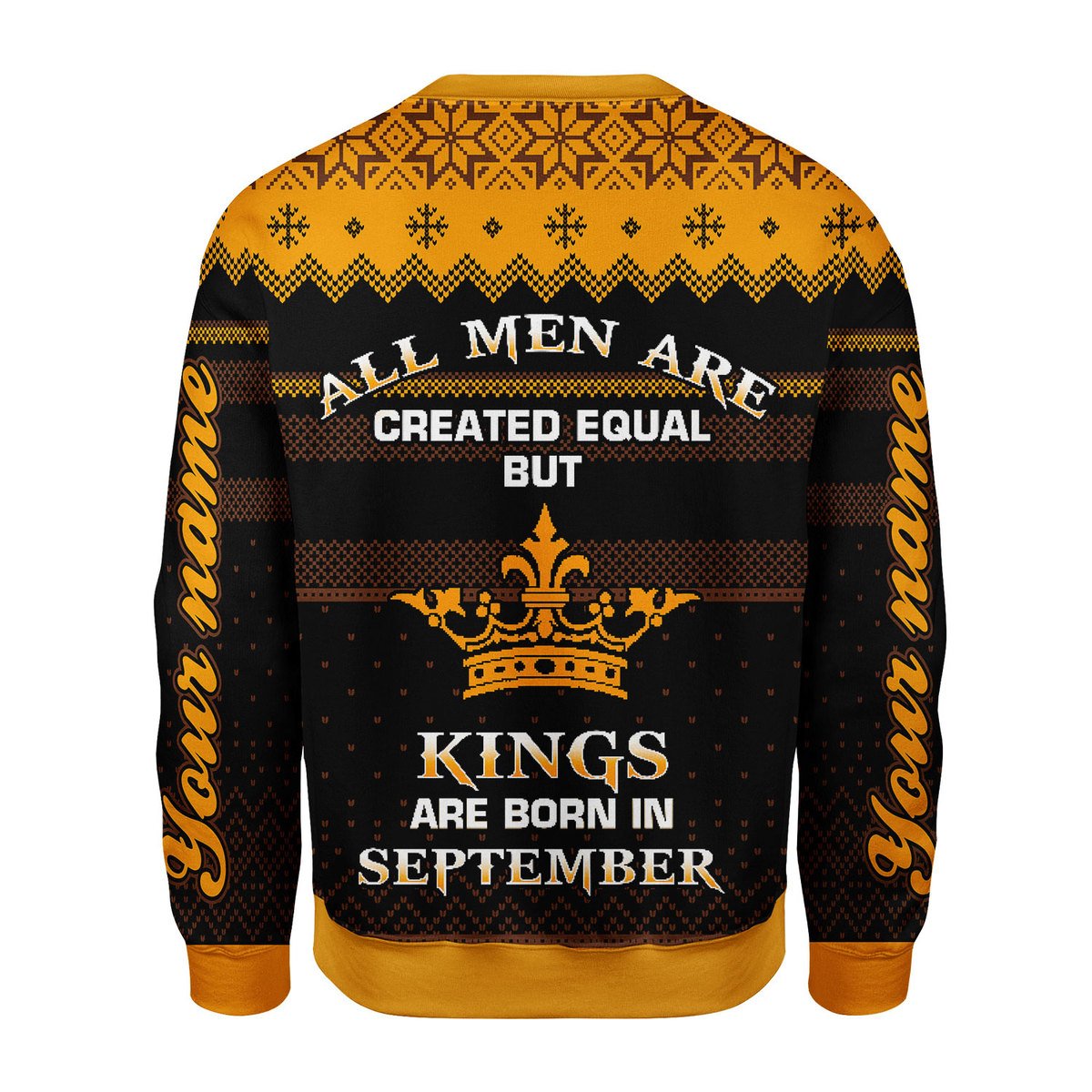 YMskins Personalized Ugly Sweater September Guy All Over Printed