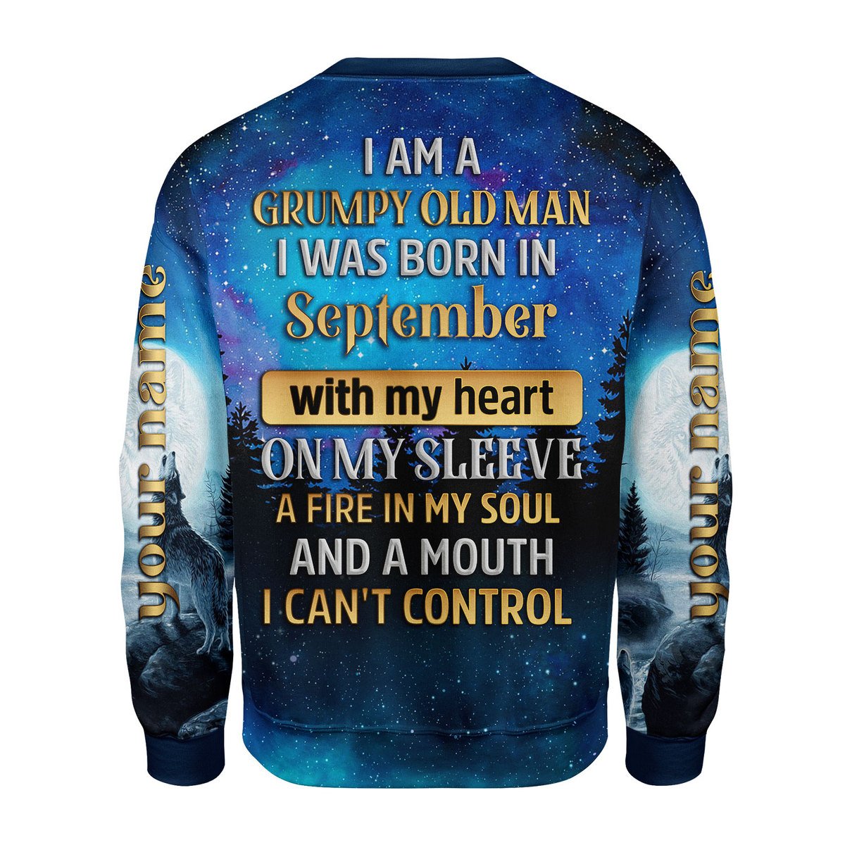YMskins Personalized Ugly Sweater I Was Born In September All Over Printed