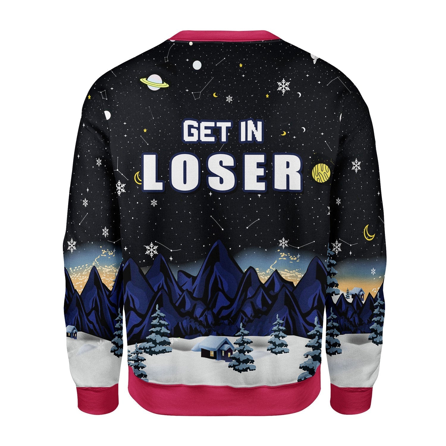 YMskins Christmas Sweater Alien Get In Loser 3D Apparel