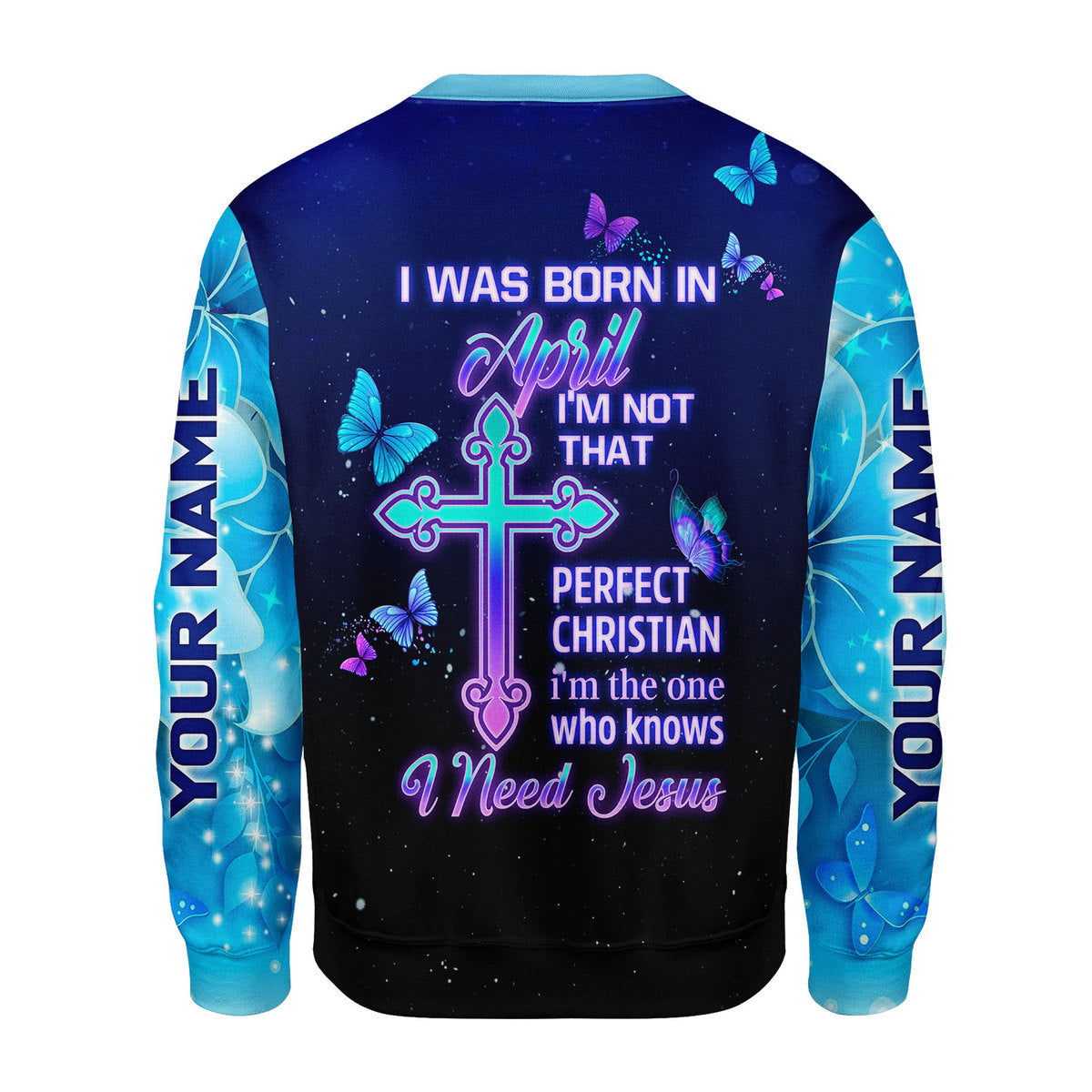 YMskins Personalized Ugly Sweater April Girl All Over Printed