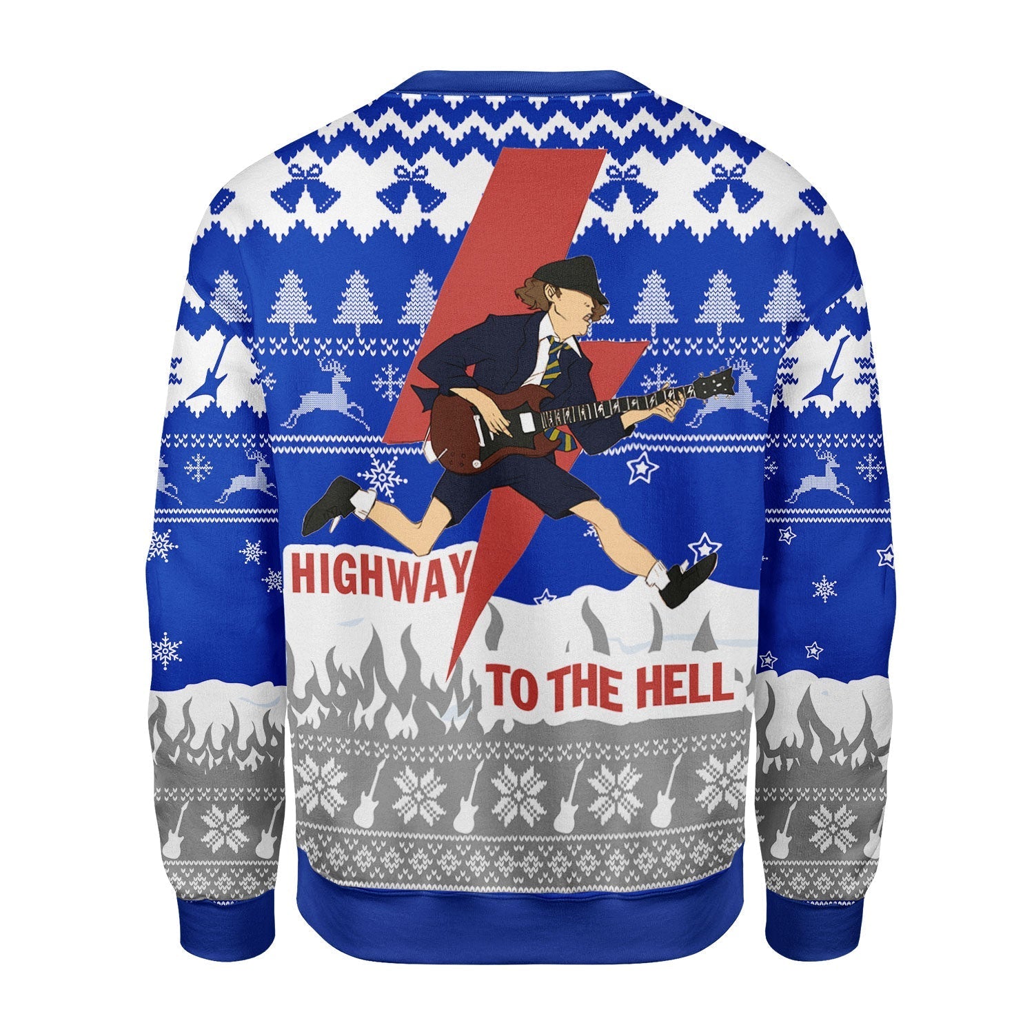YMskins Christmas Sweater Highway To The Hell 3D Apparel