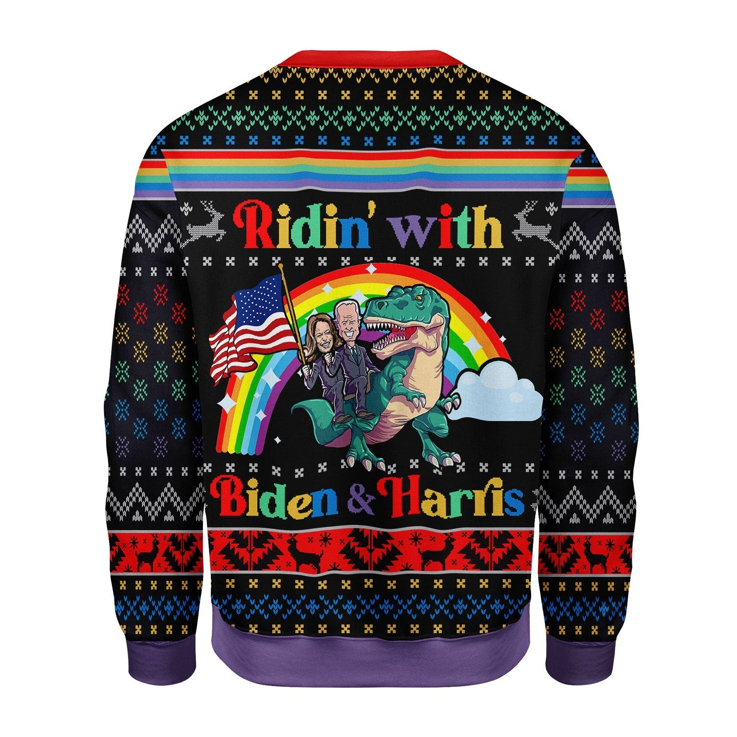 YMskins Christmas Sweater Biden And Harris LGBT 3D Apparel