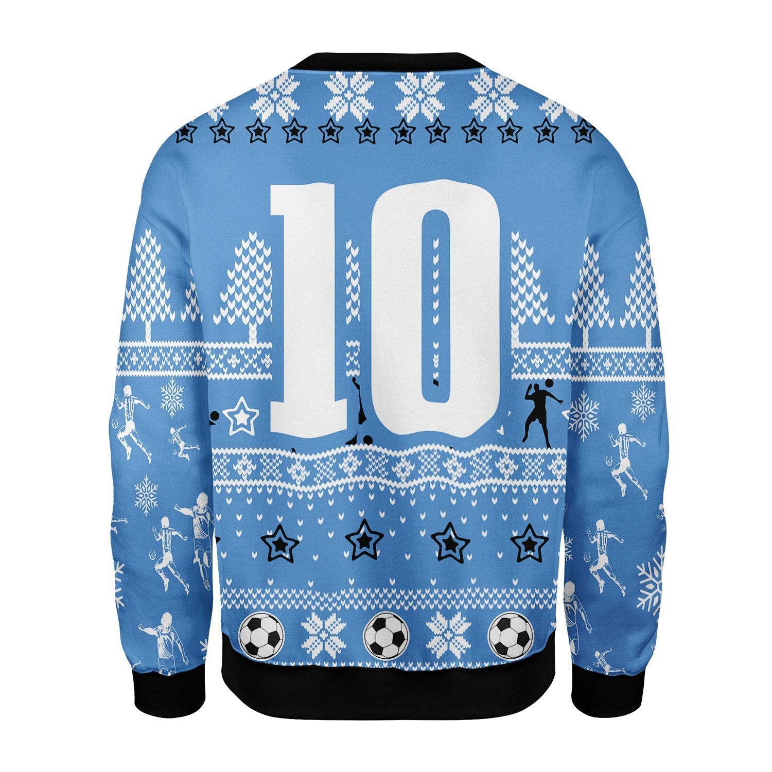 YMskins Christmas Sweater Diego Number 10 Football Player 3D Apparel