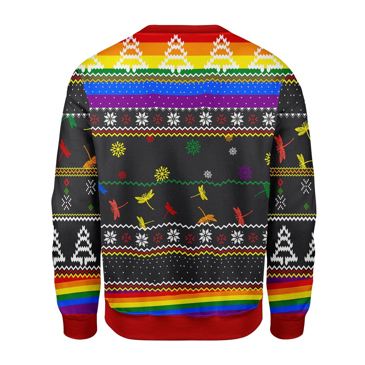 YMskins Christmas Sweater LGBT Dragon Christmas Tree 3D Apparel