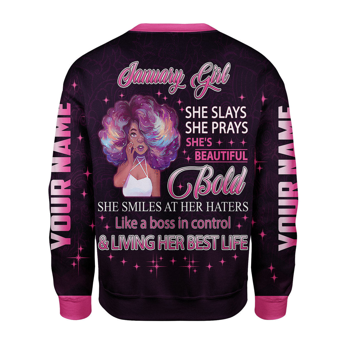 YMskins Personalized Tops January Girl She's Beautiful Bold All Over Printed