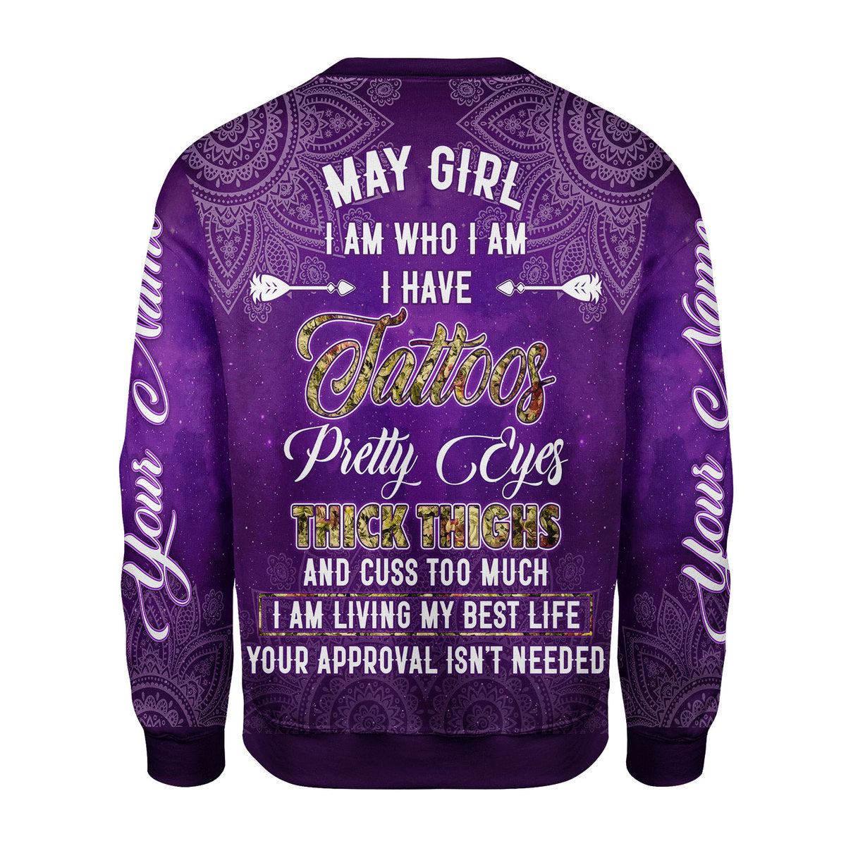 YMskins Personalized Tops May Girl I Have Tattoos All Over Printed