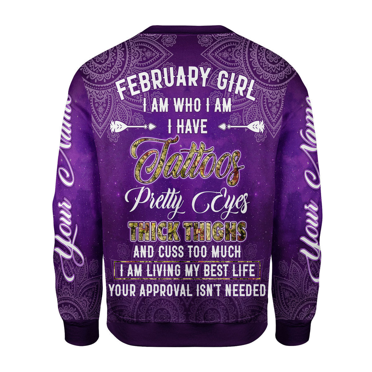 YMskins Personalized Tops February Girl I Have Tattoos All Over Printed