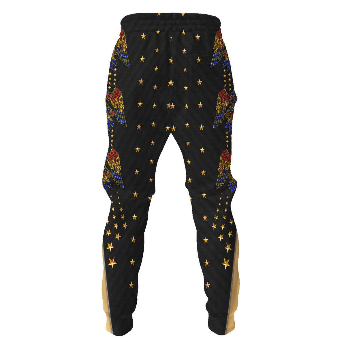 Gearhomie Elvis EAGLE Black Outfit Costume Hoodie Dress Swatpants - Gearhomie.com