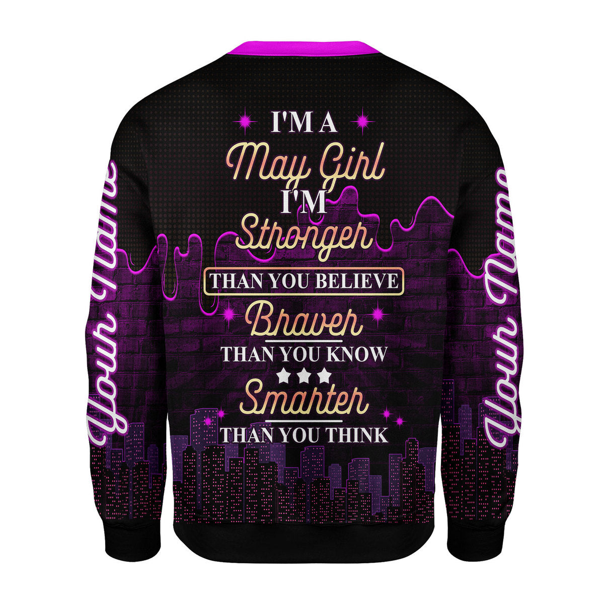 YMskins Personalized Ugly Sweater I'm A May Girl All Over Printed