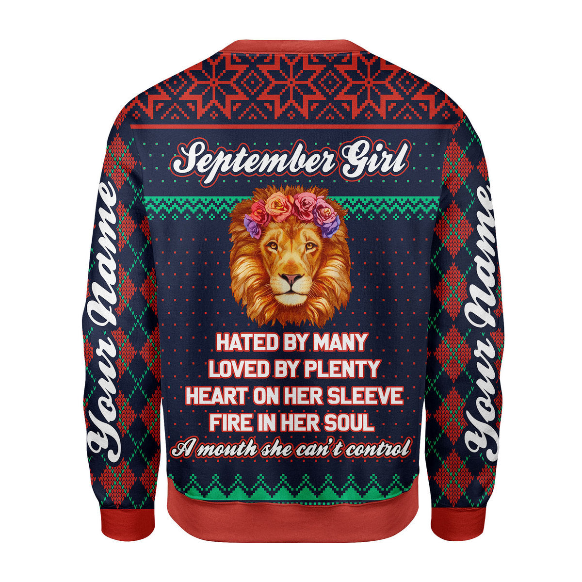 YMskins Personalized Sweatshirt September Girl All Over Printed