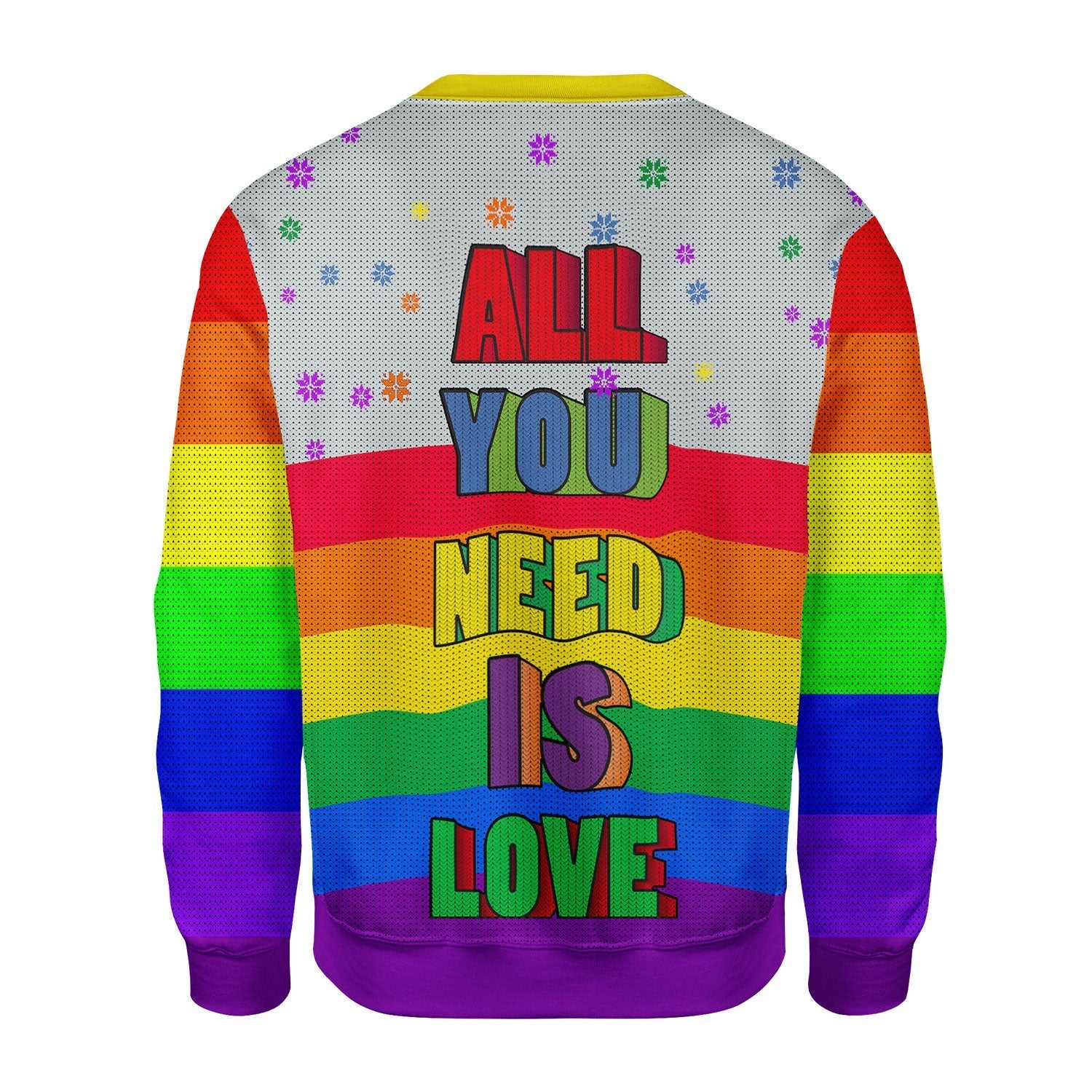 YMskins Christmas Sweater All You Need Is Love LGBT 3D Apparel