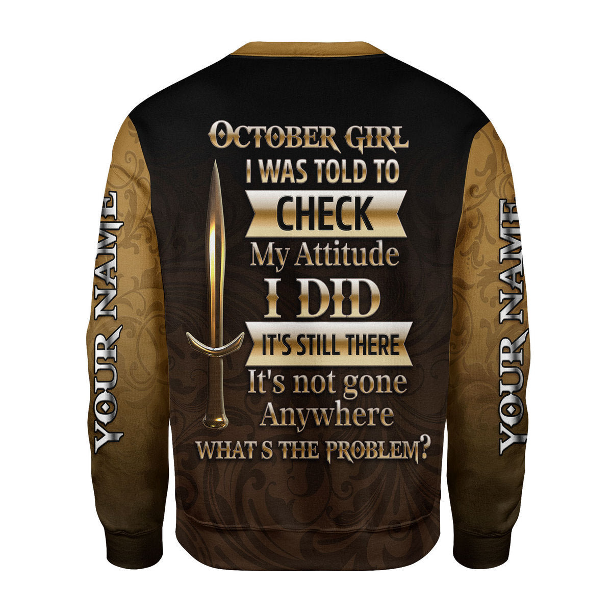 YMskins Personalized Ugly Sweater I'm An October Girl All Over Printed