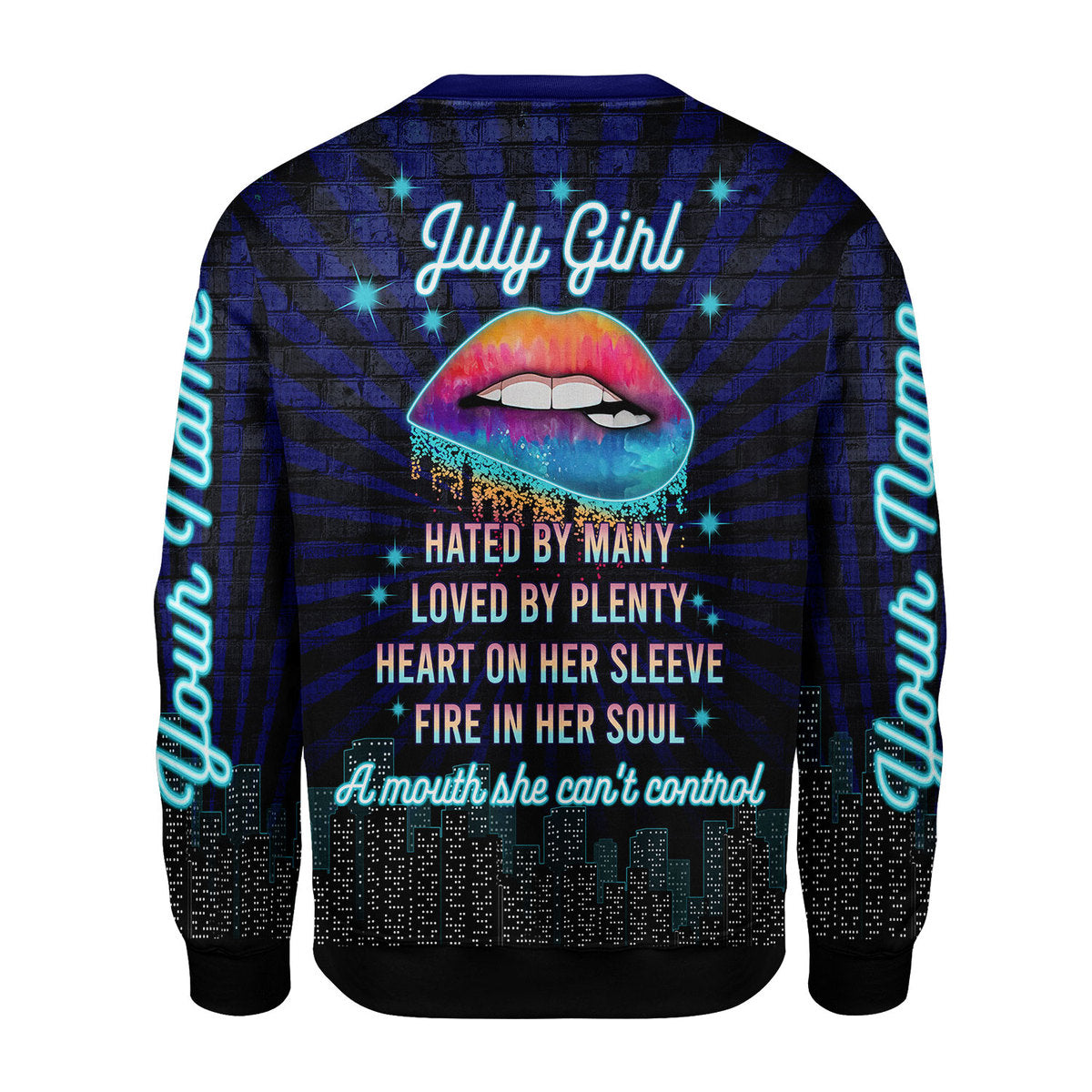 YMskins Personalized Ugly Sweater July Girl All Over Printed