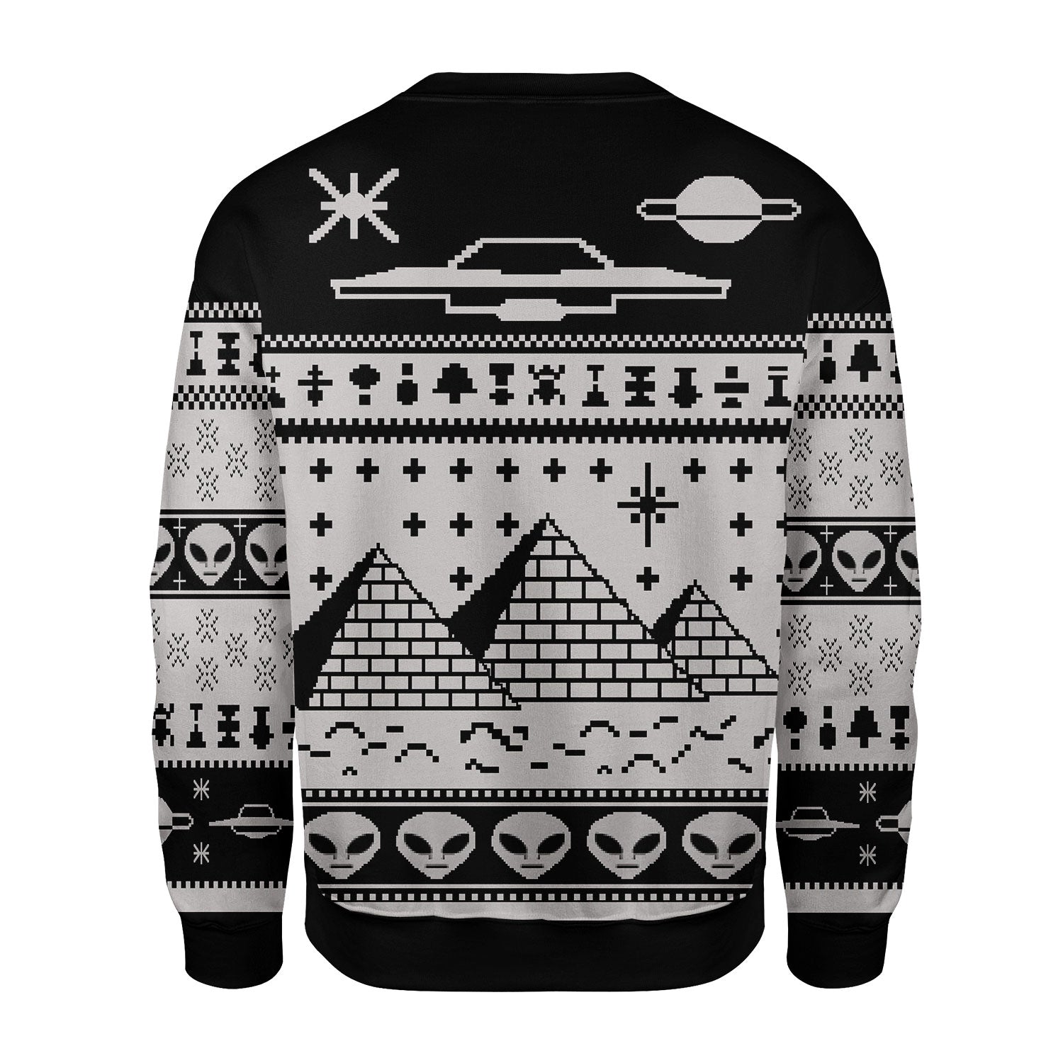 YMskins Christmas Sweater Ancient Alien Pyramid 3D Apparel