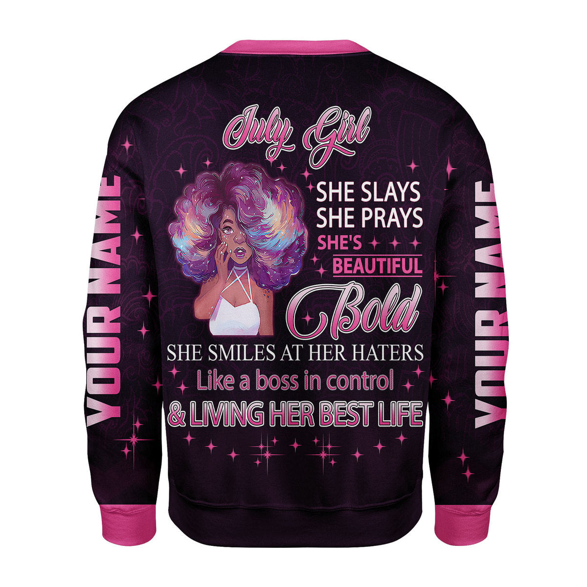 YMskins Personalized Tops July Girl She's Beautiful Bold All Over Printed