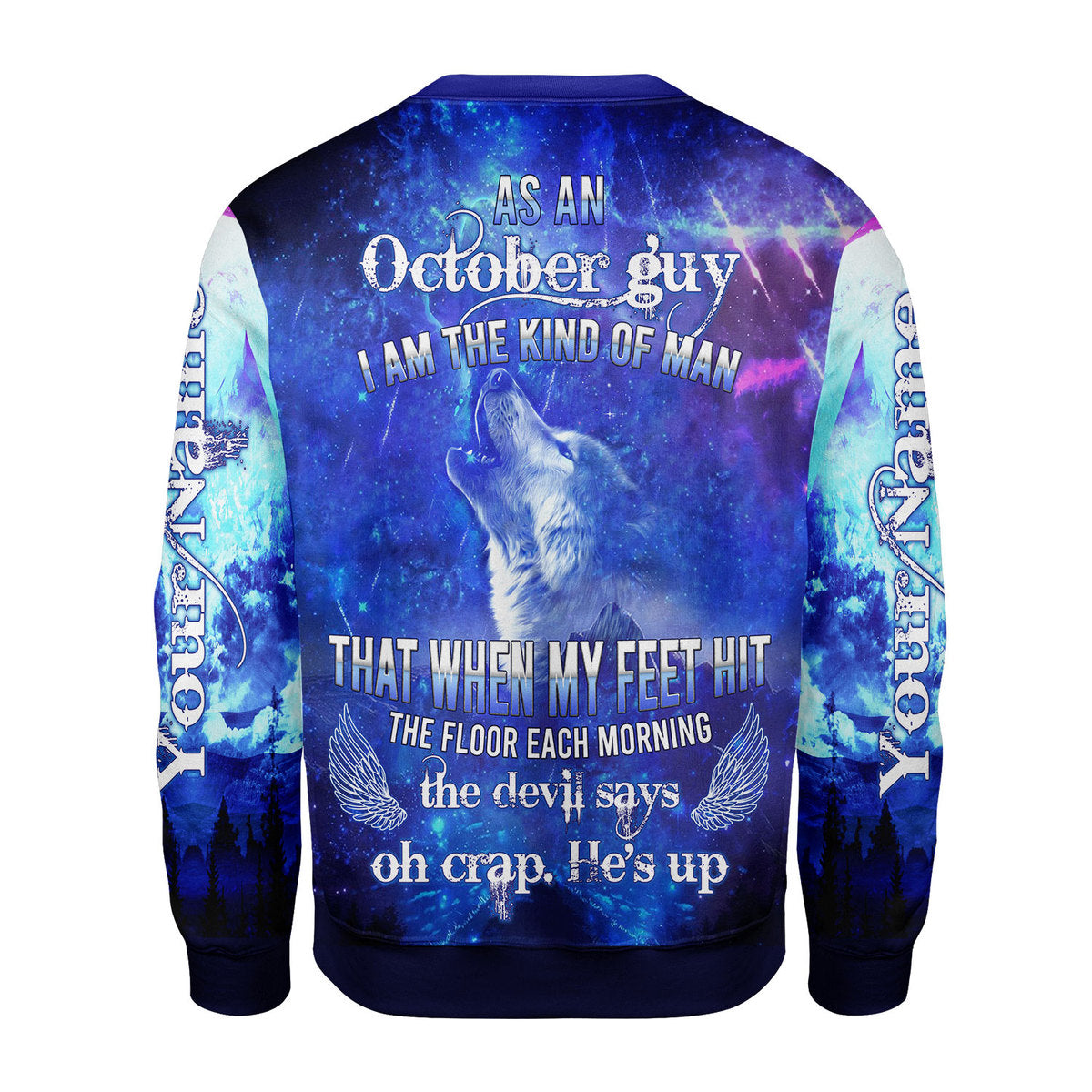 YMskins Personalized Tops October Guy He's Up All Over Printed