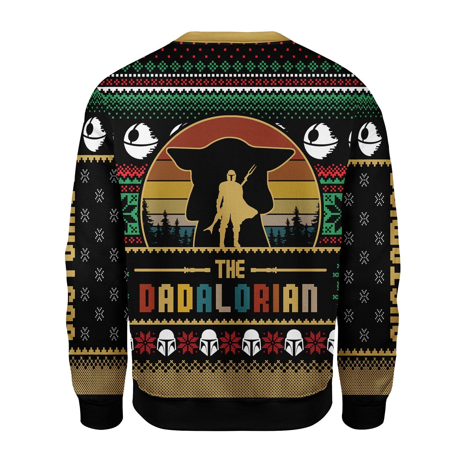 YMskins Christmas Sweater Dadalorian Custom Name 3D Apparel