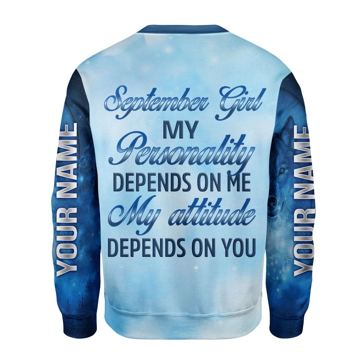 YMskins Personalized Ugly Sweater September Girl All Over Printed